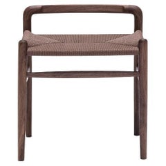 Wabi Sabi Walnut Dressing Stool - with Woven Seat
