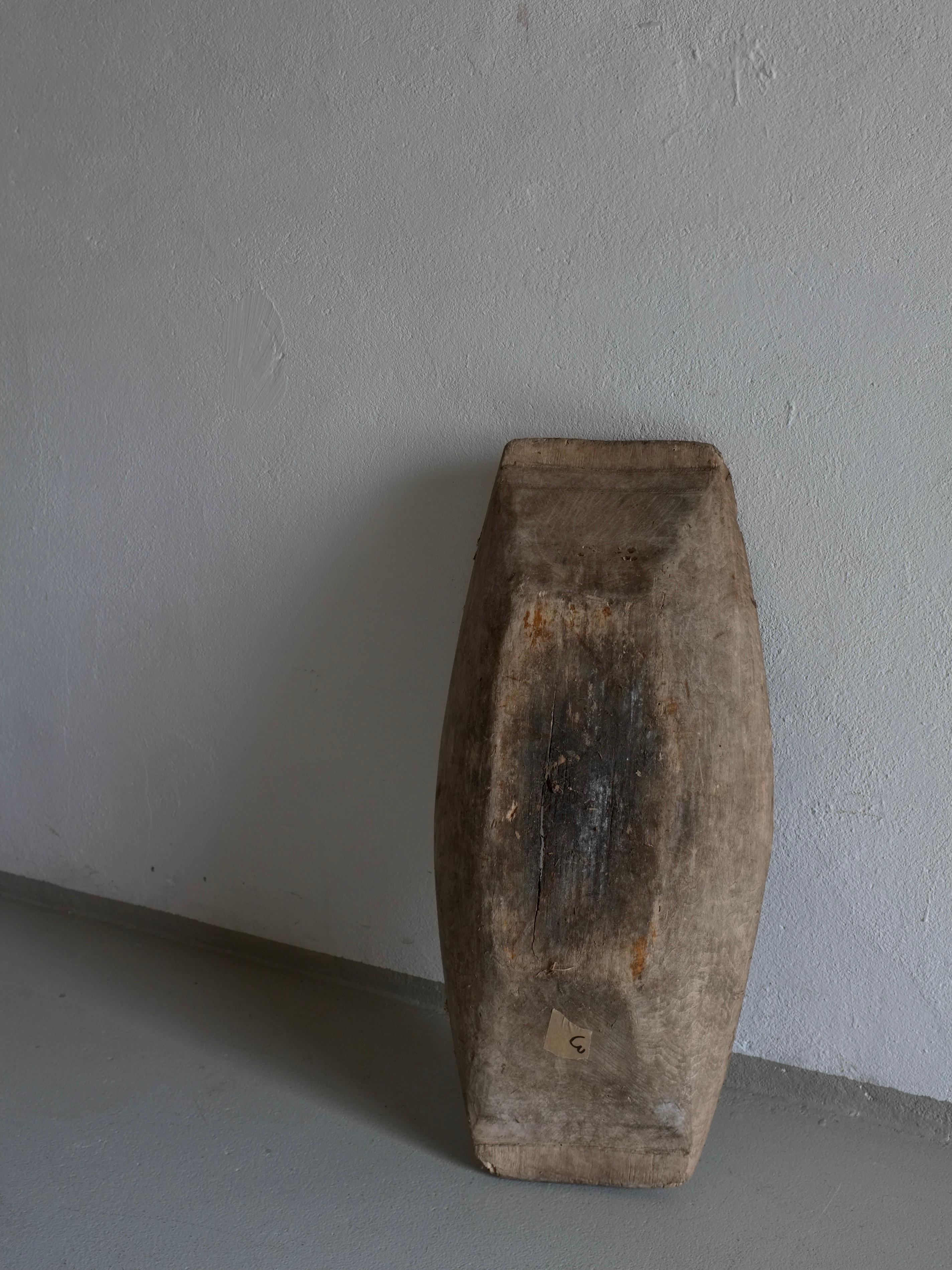 Rustic Wabi Sabi Wooden Bowl #3 For Sale