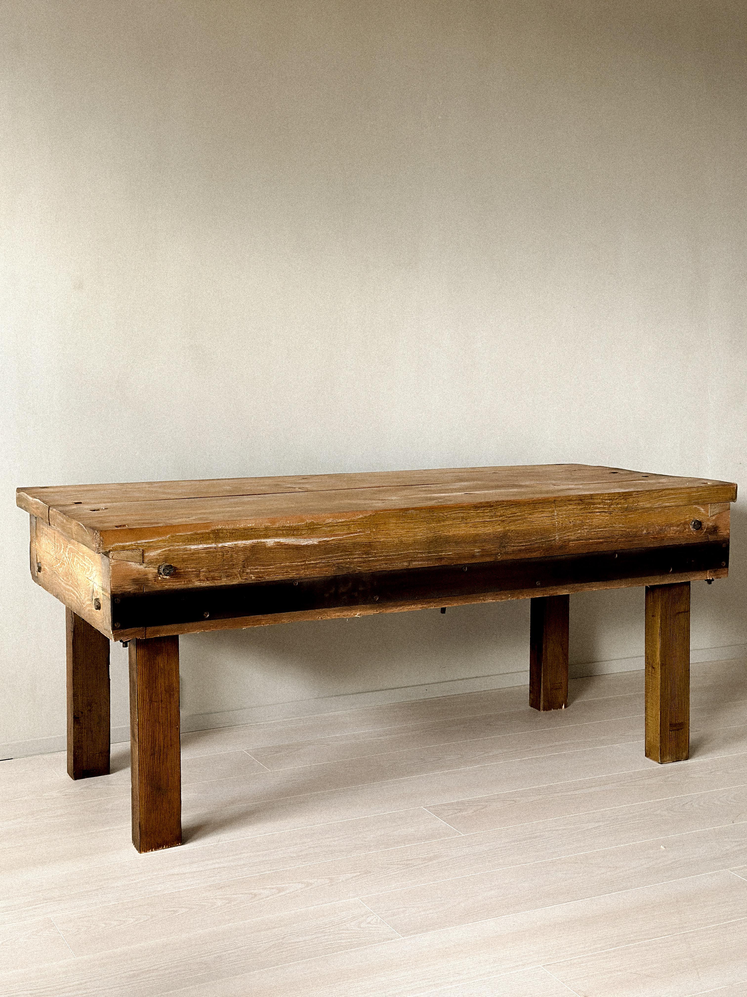Romantic Wabi Sabi Wooden Console, Anonymous, Norway, 1800s For Sale