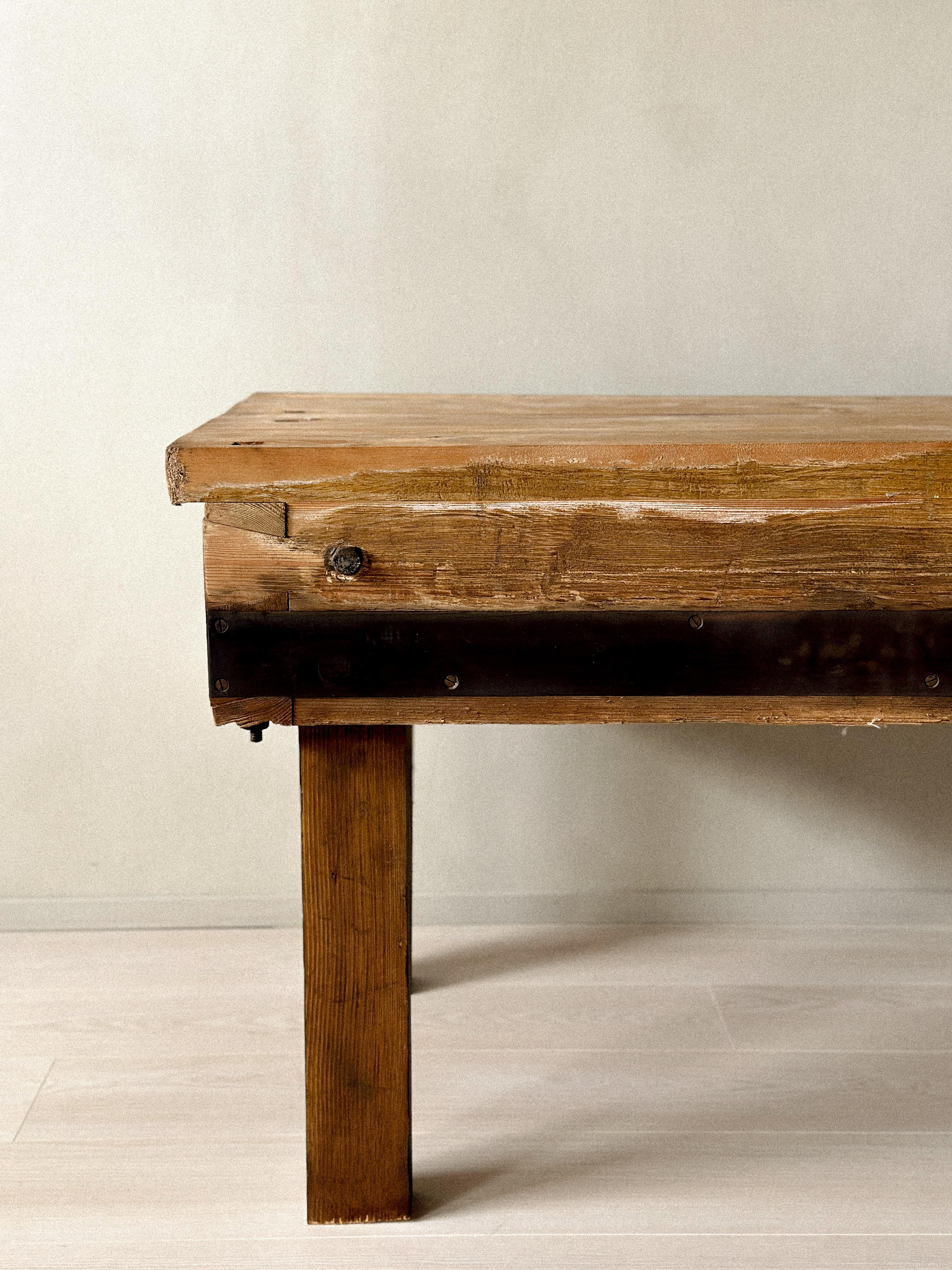 Hand-Crafted Wabi Sabi Wooden Console, Anonymous, Norway, 1800s For Sale