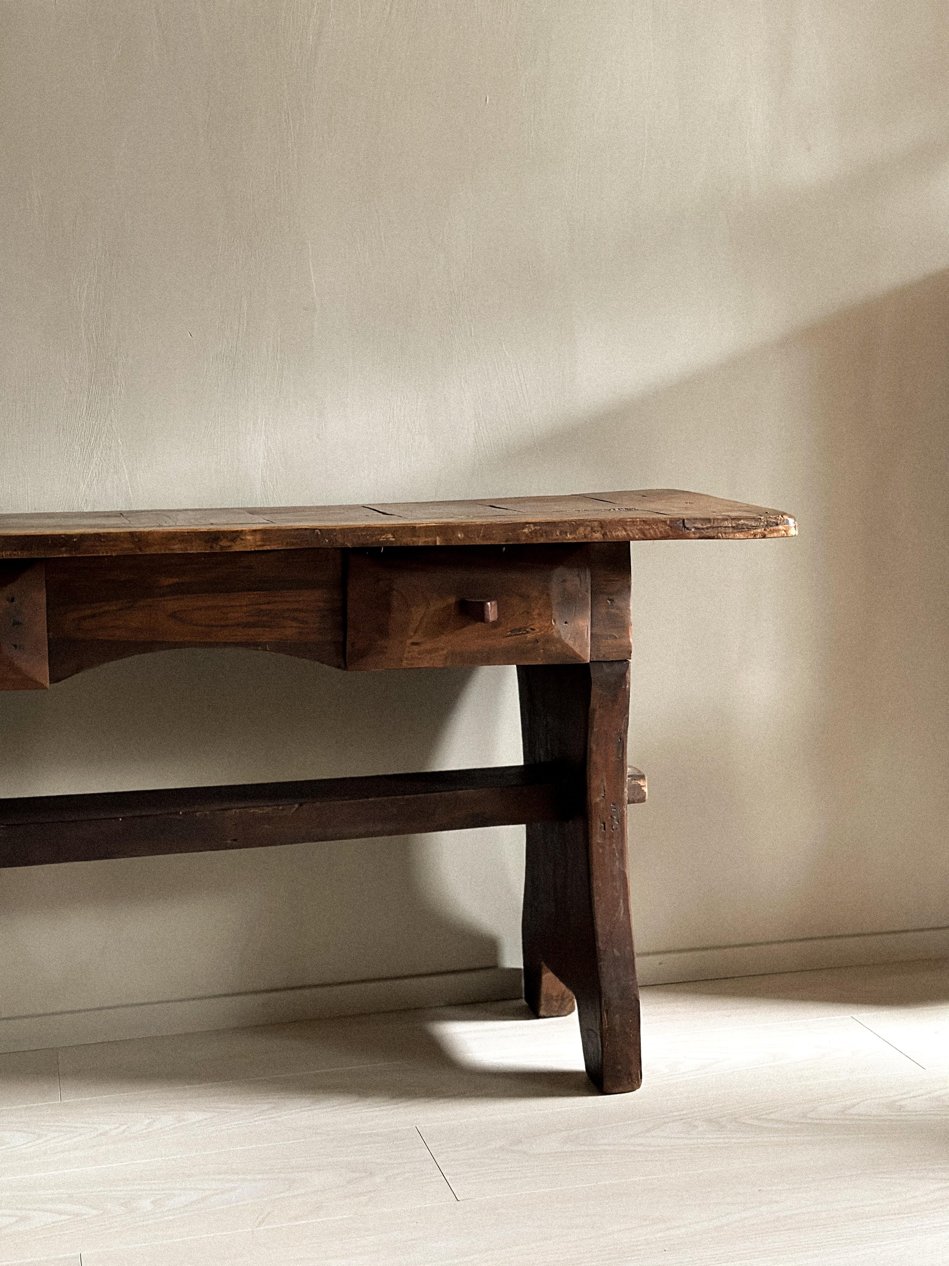 Romantic Wabi Sabi Wooden Console, Anonymous, Spain, early 1900s