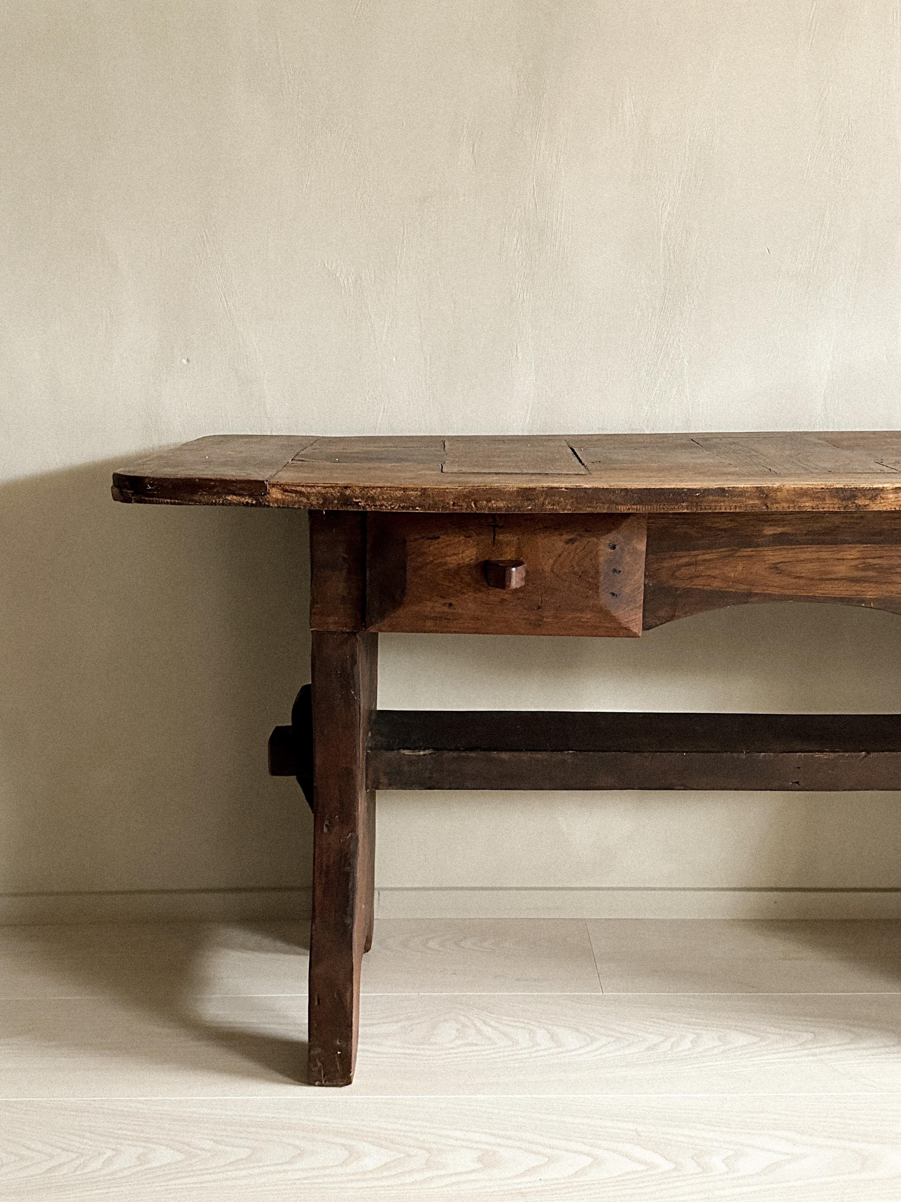 Spanish Wabi Sabi Wooden Console, Anonymous, Spain, early 1900s