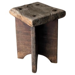Sgabello in legno Wabi Sabi, 1800