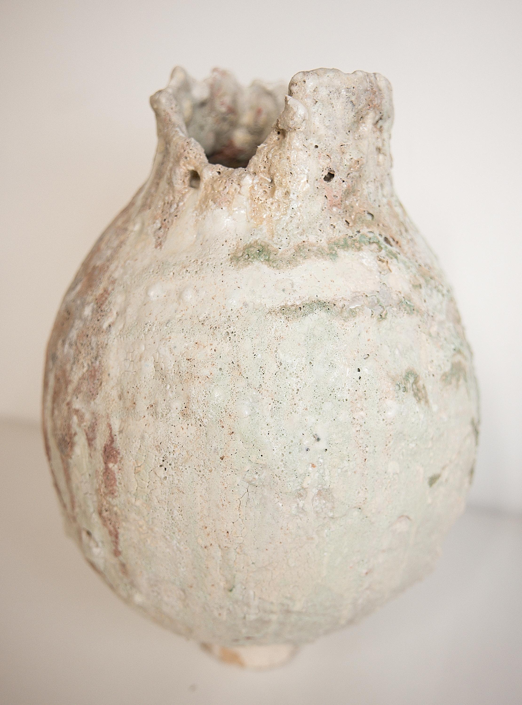 Hand-Crafted Wabi Sabi Woodland Series Moon Vase Large For Sale