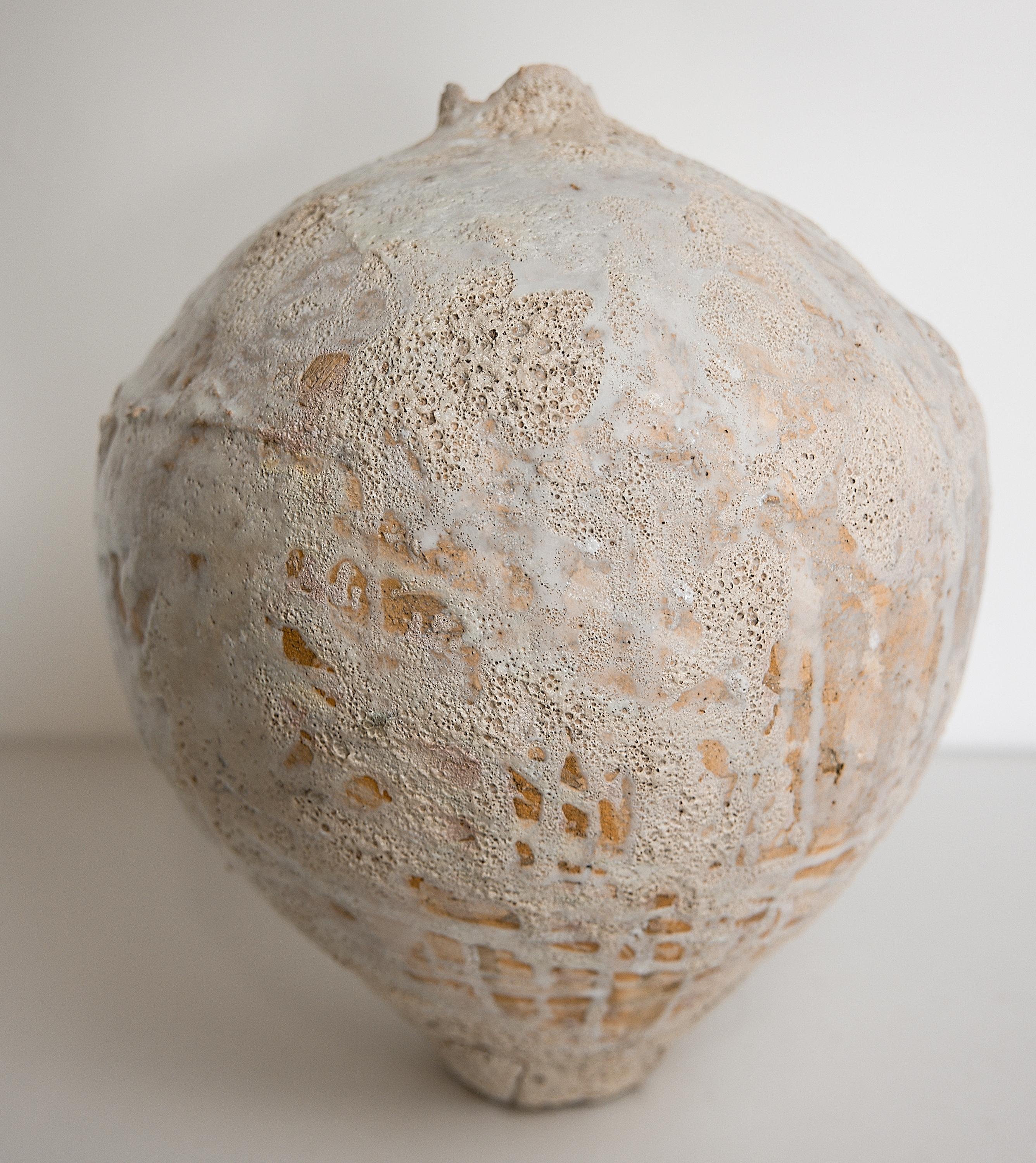 Organique Vase Moon de la série Woodland de Wabi Sabi, ouverture étroite en vente
