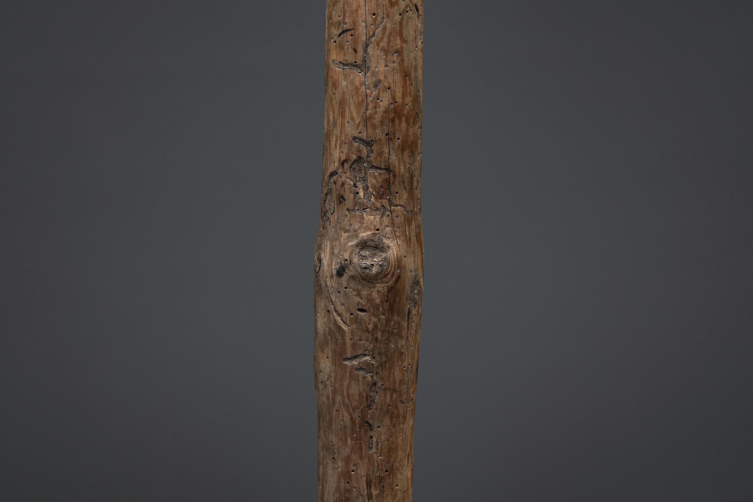 Wabi Sabi Xl Löffel mit Holzgriff, Mid-Century Modern, Rustikaler Stil, 1950er Jahre (Mitte des 20. Jahrhunderts) im Angebot