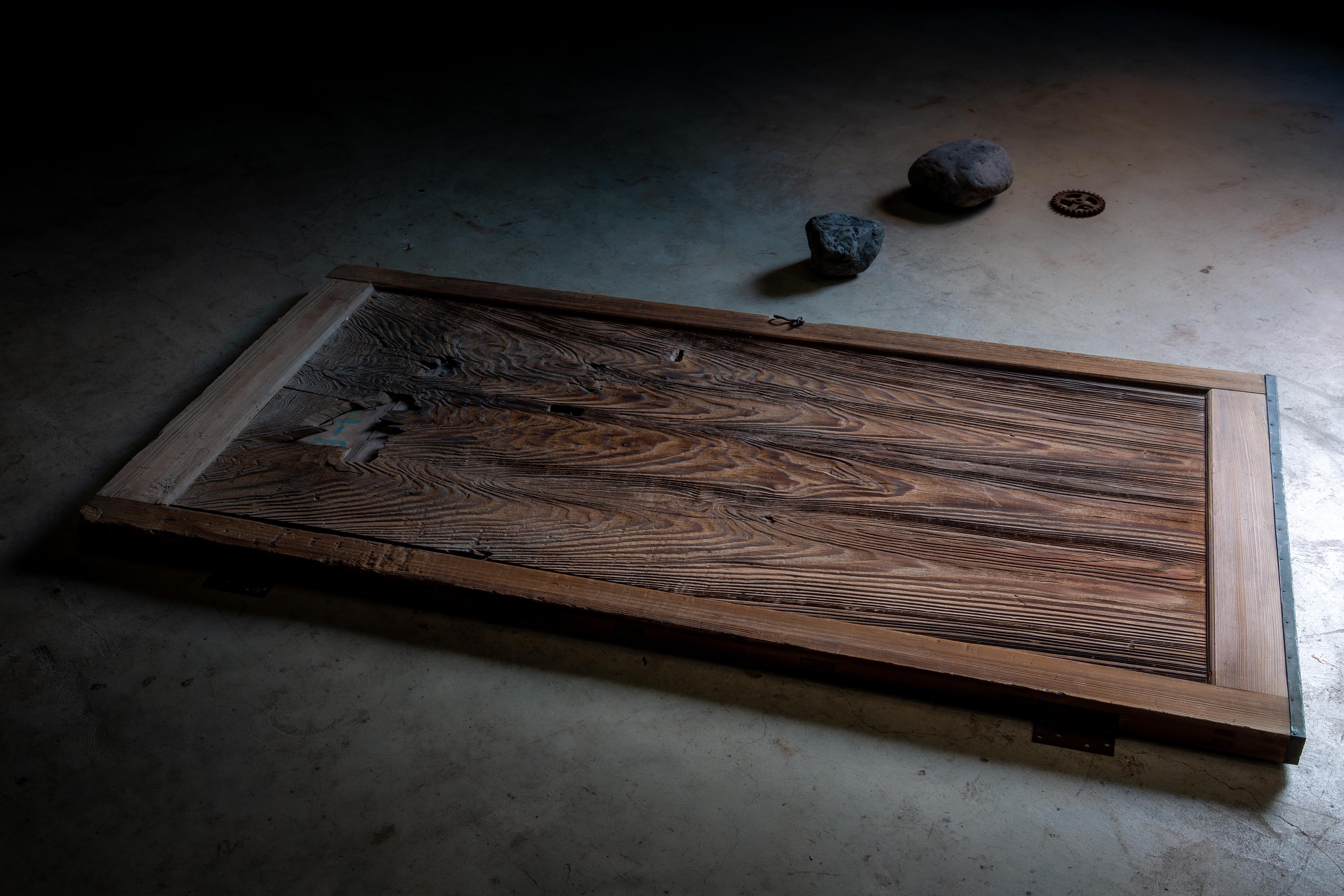 wabi sabi Yoshino Puerta de cedro japonés Puerta exterior rústica de jardín Años 1870-1920 en venta 9