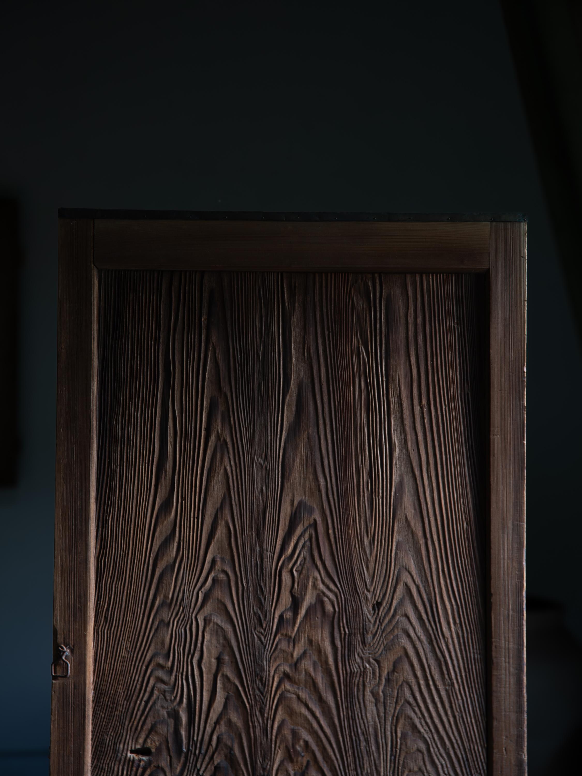 wabi sabi Yoshino Puerta de cedro japonés Puerta exterior rústica de jardín Años 1870-1920 Japonés en venta