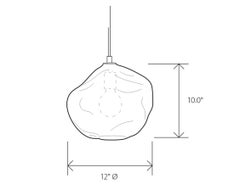 Wabi Short Grey, lampada a sospensione, vetro soffiato a mano - su ordinazione