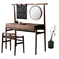 Wabi Walnut Dressing Table with Storage