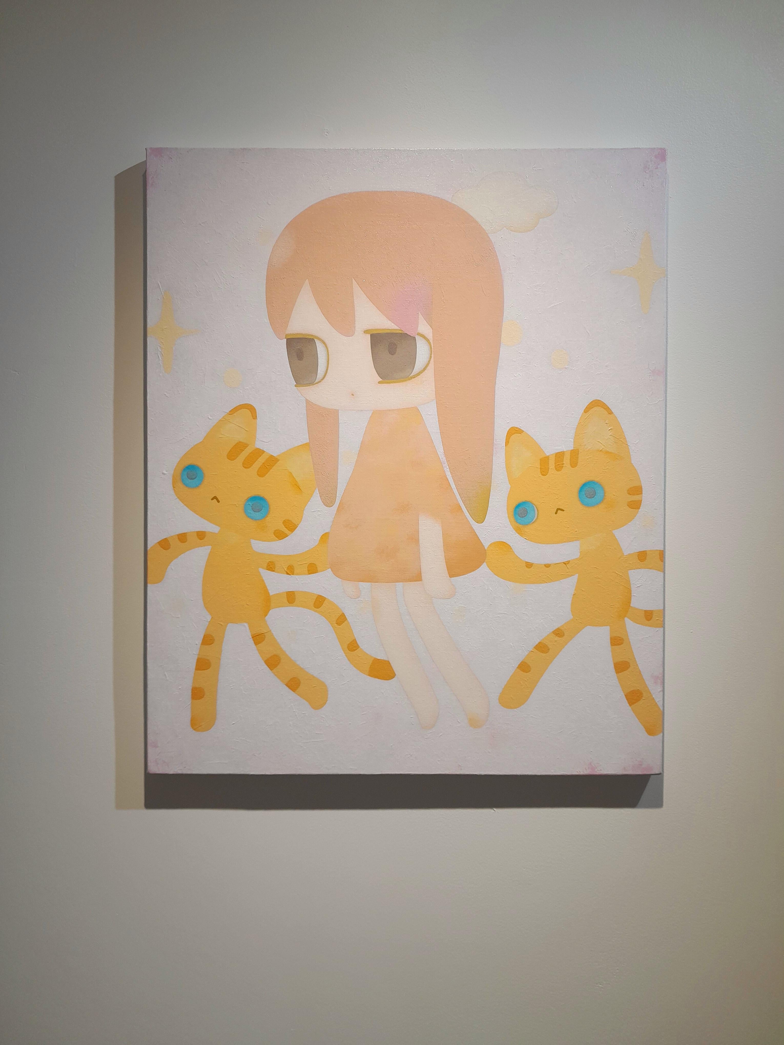 Parade der Katzen – Painting von Wada Chizu