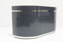 Wade Beam For Brueton "Ponte" Credenza in High-Gloss Blue/Gray