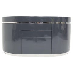 Wade Beam For Brueton "Ponte" Credenza in High-Gloss Blue/Gray