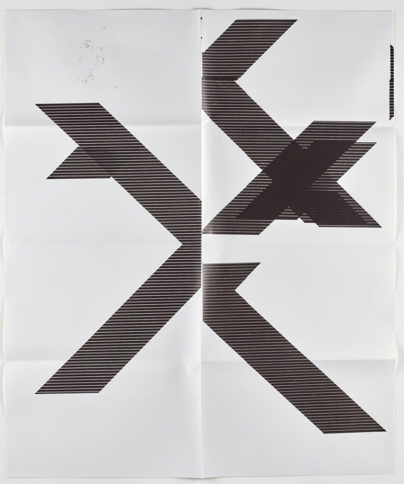 Wade Guyton Abstract Print - X Poster (Untitled, 2007, Epson UltraChrome inkjet on linen, 84 x 69 in, WG1210)