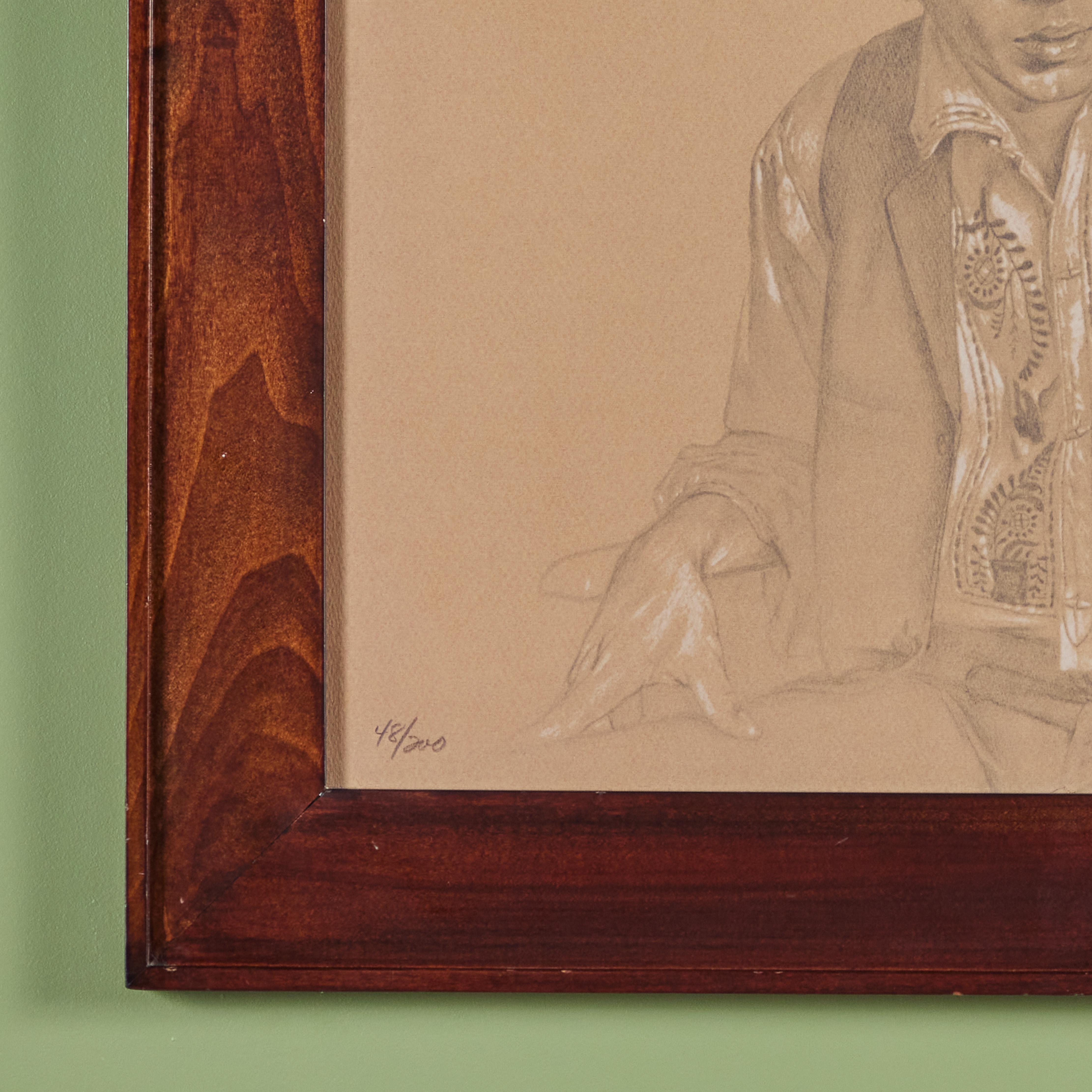 Pastelli Disegno del ritratto di Wade Reynolds in vendita