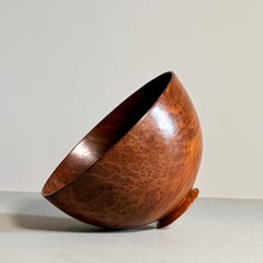 Bol en ronce de bois tourné de l'American Studio Wafer, 1963