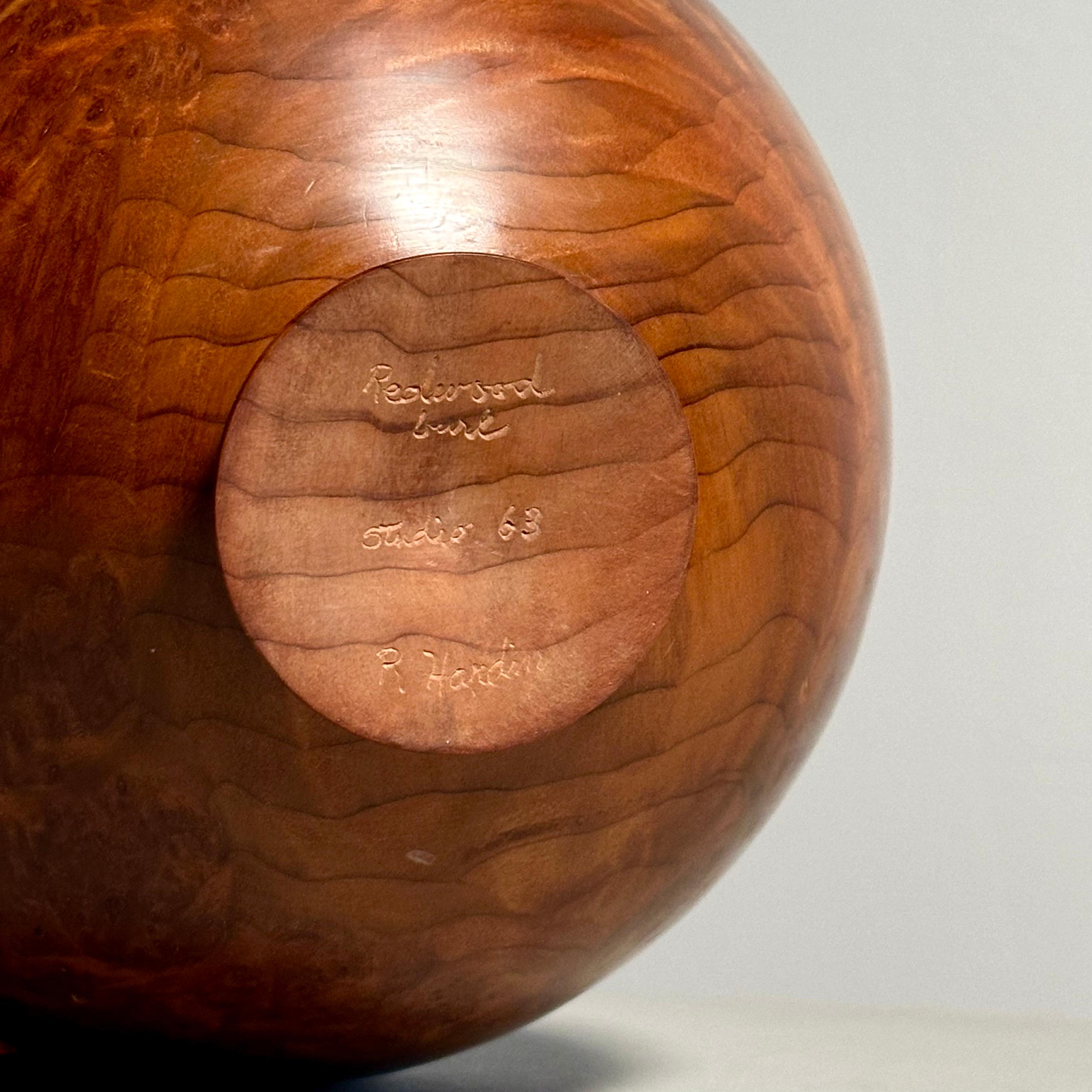 Moderne Bol en ronce de bois tourné de l'American Studio Wafer, 1963 en vente