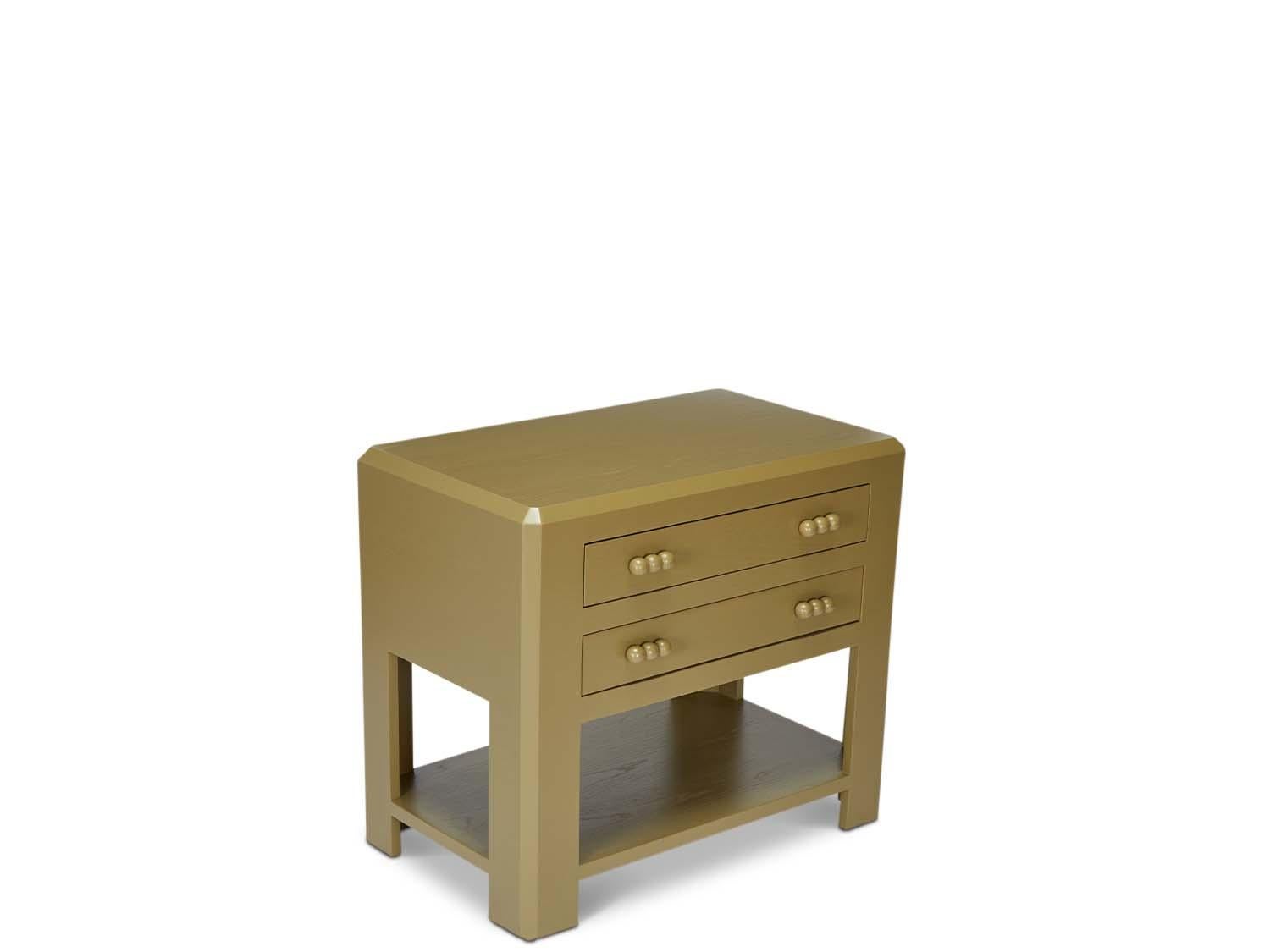The Wagner Nightstand with chamfered edges and drawer pulls inspired by turn-of-the-century Vienna.

The Lawson-Fenning Collection is designed and handmade in Los Angeles, California. Reach out to discover what options are currently in stock.