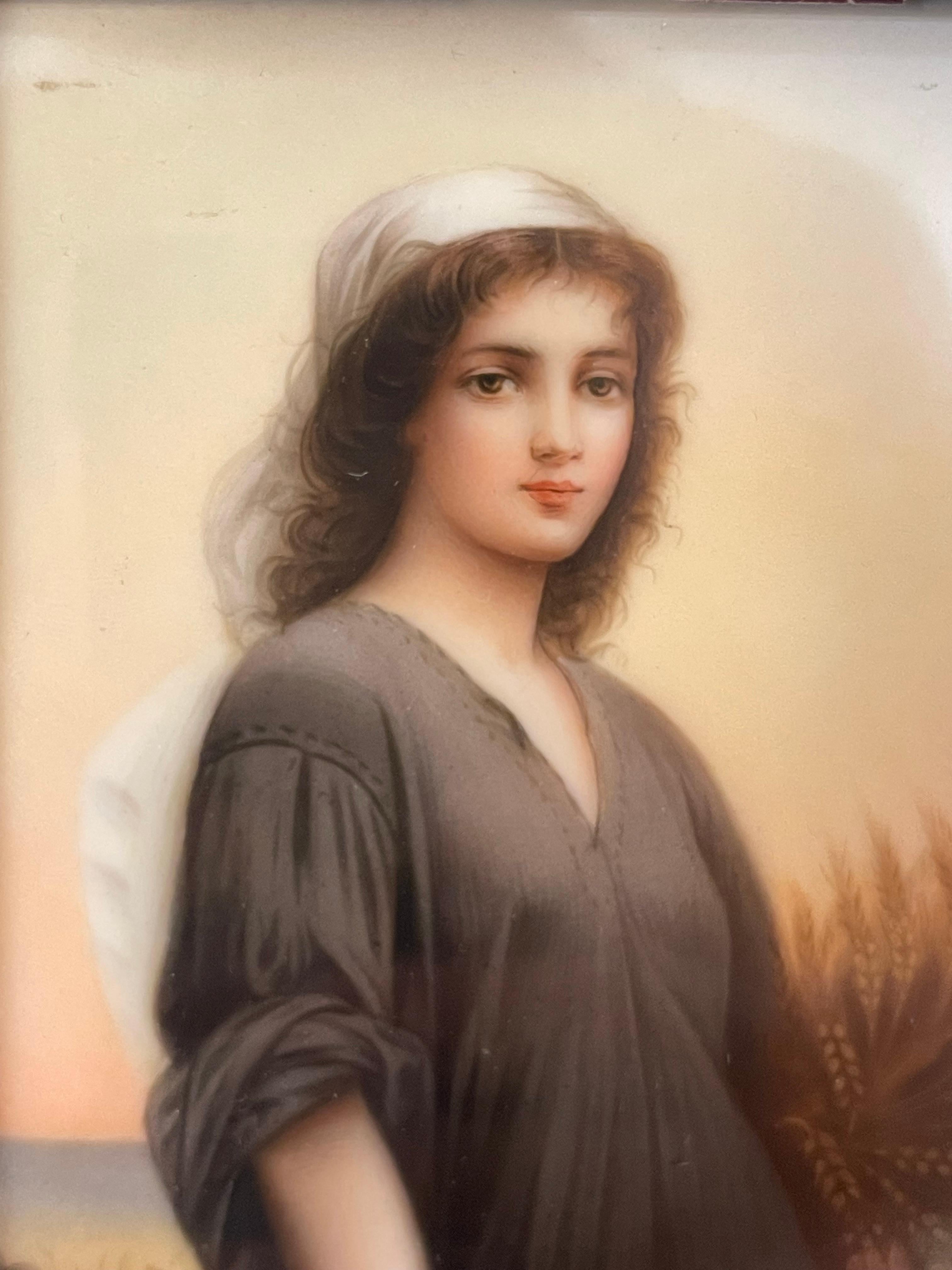 Allemand Wagner & Nymphenburg Manufacturing - Porcelaine représentant Ruth en vente