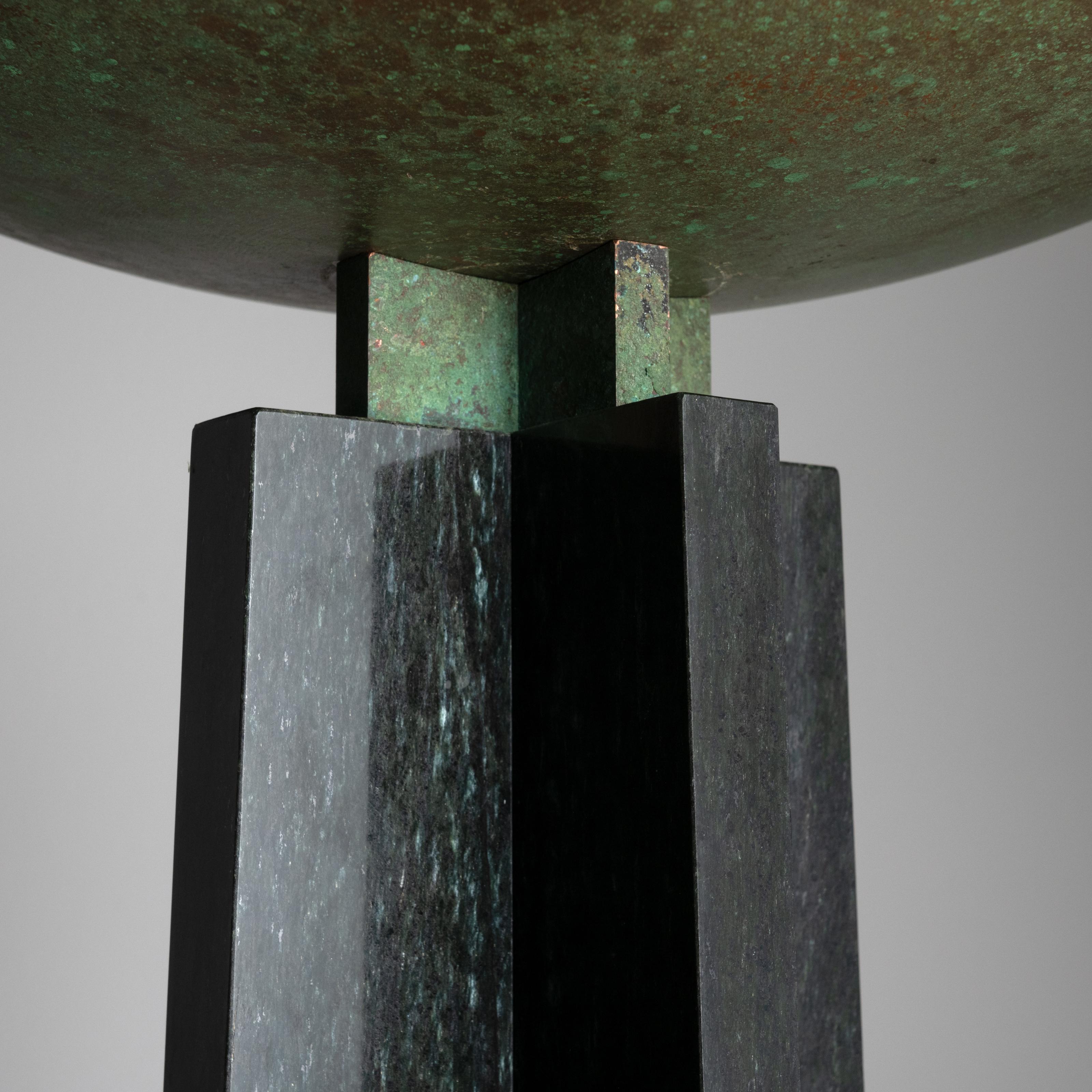 Patinated Wagneriana Floor Lamp by Lella and Massimo Vignelli