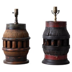 Antique Wagon Wheel Hub Lamps