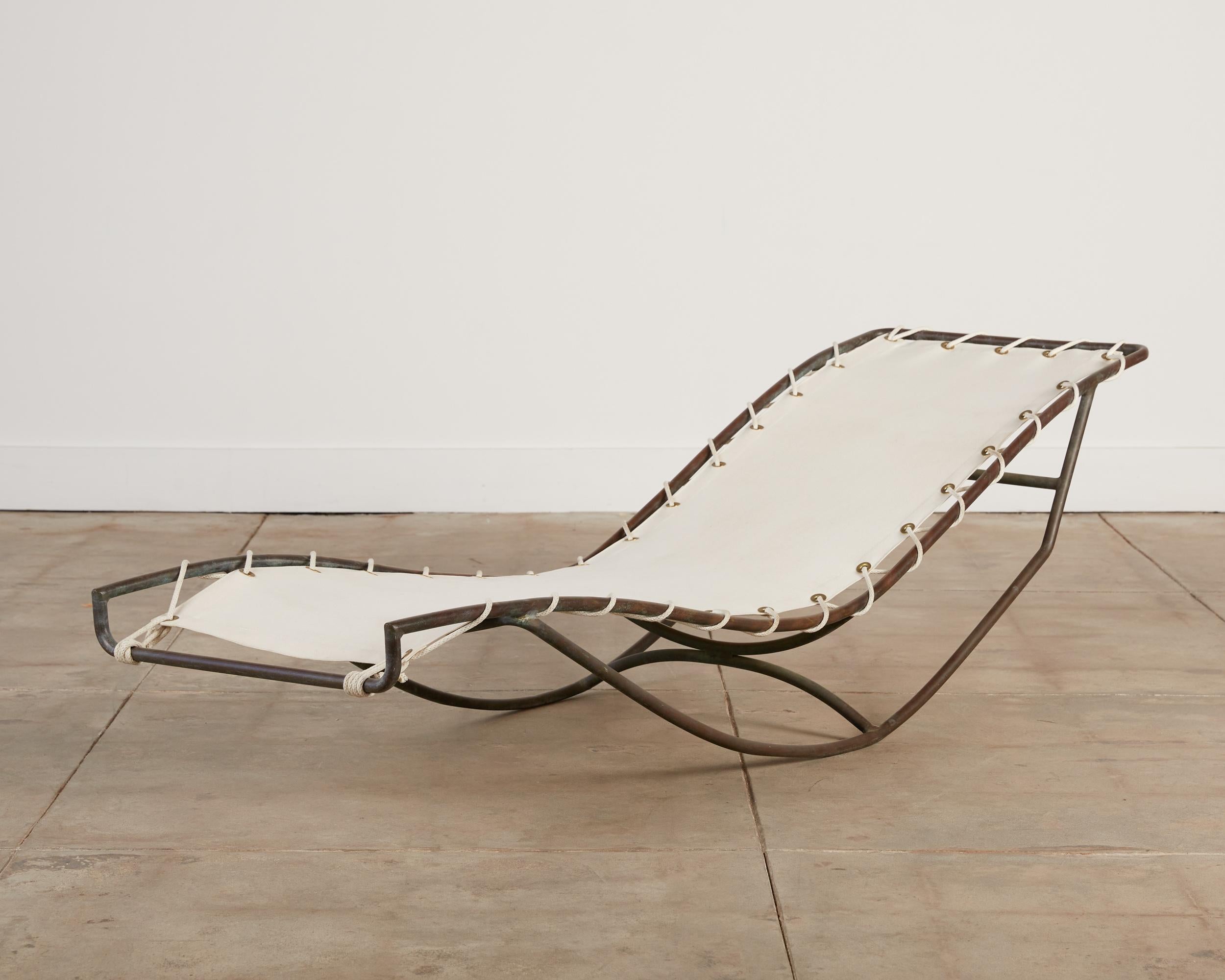 Waikiki Rocking Chaise Lounge by Walter Lamb In Excellent Condition In Los Angeles, CA