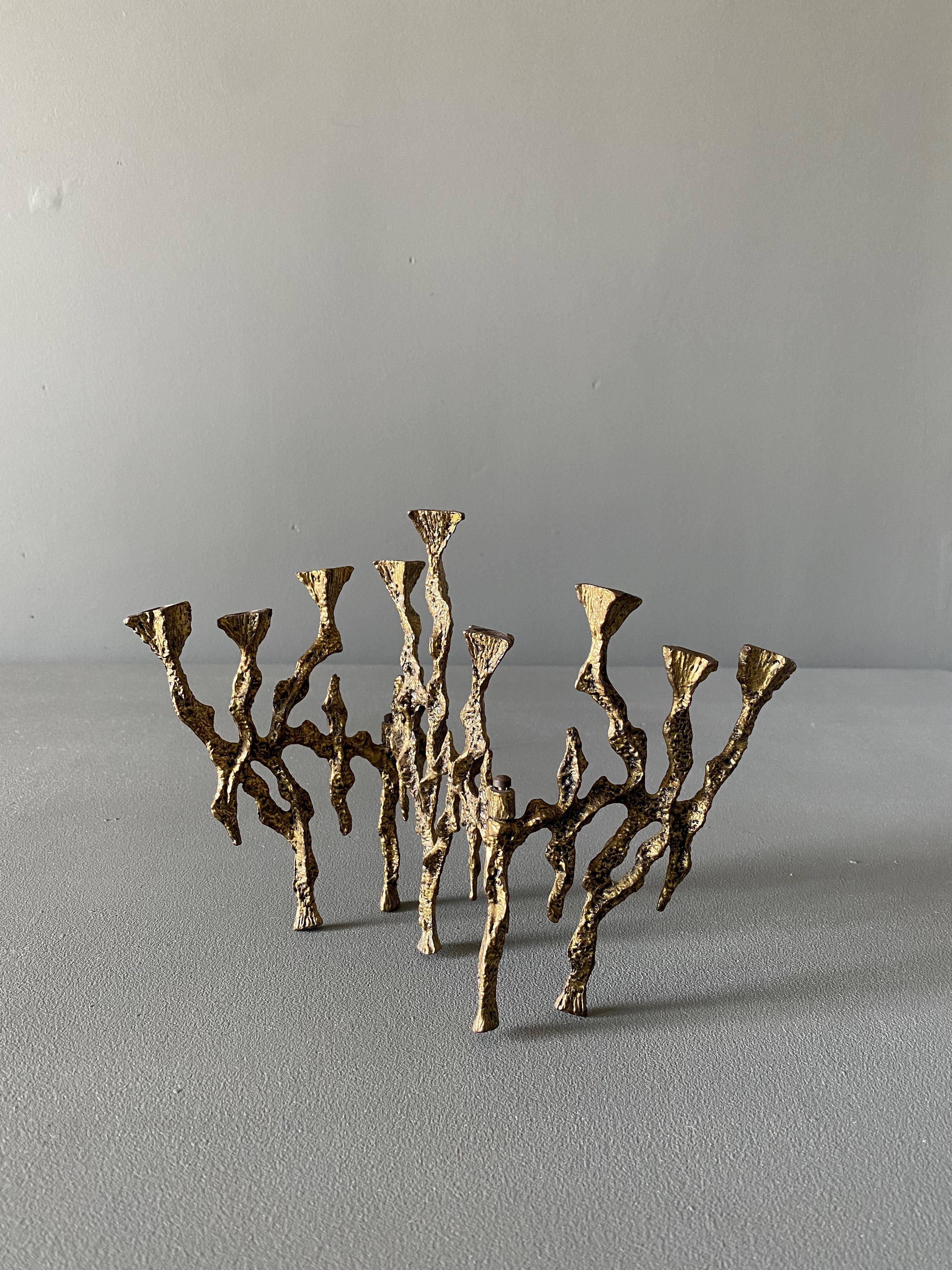 brutalist menorah