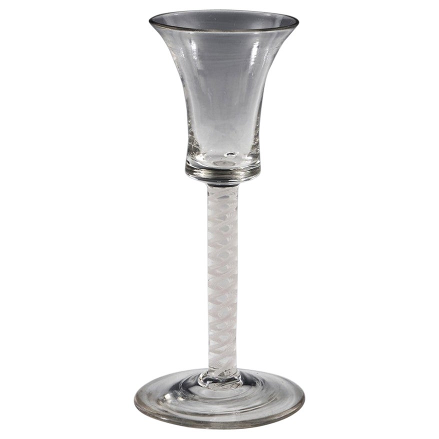 Verre à vin à pied torsadé opaque de la série Waisted Bucket Bowl c1760