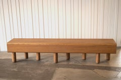 Waiting Bench in White Oak