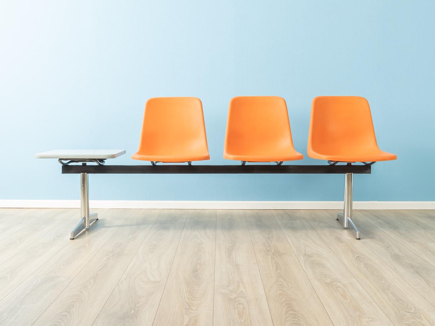 orange waiting room chairs