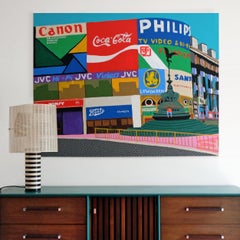 'Waiting For a Sign' Cityscape London Painting by Alan Fears Piccadilly