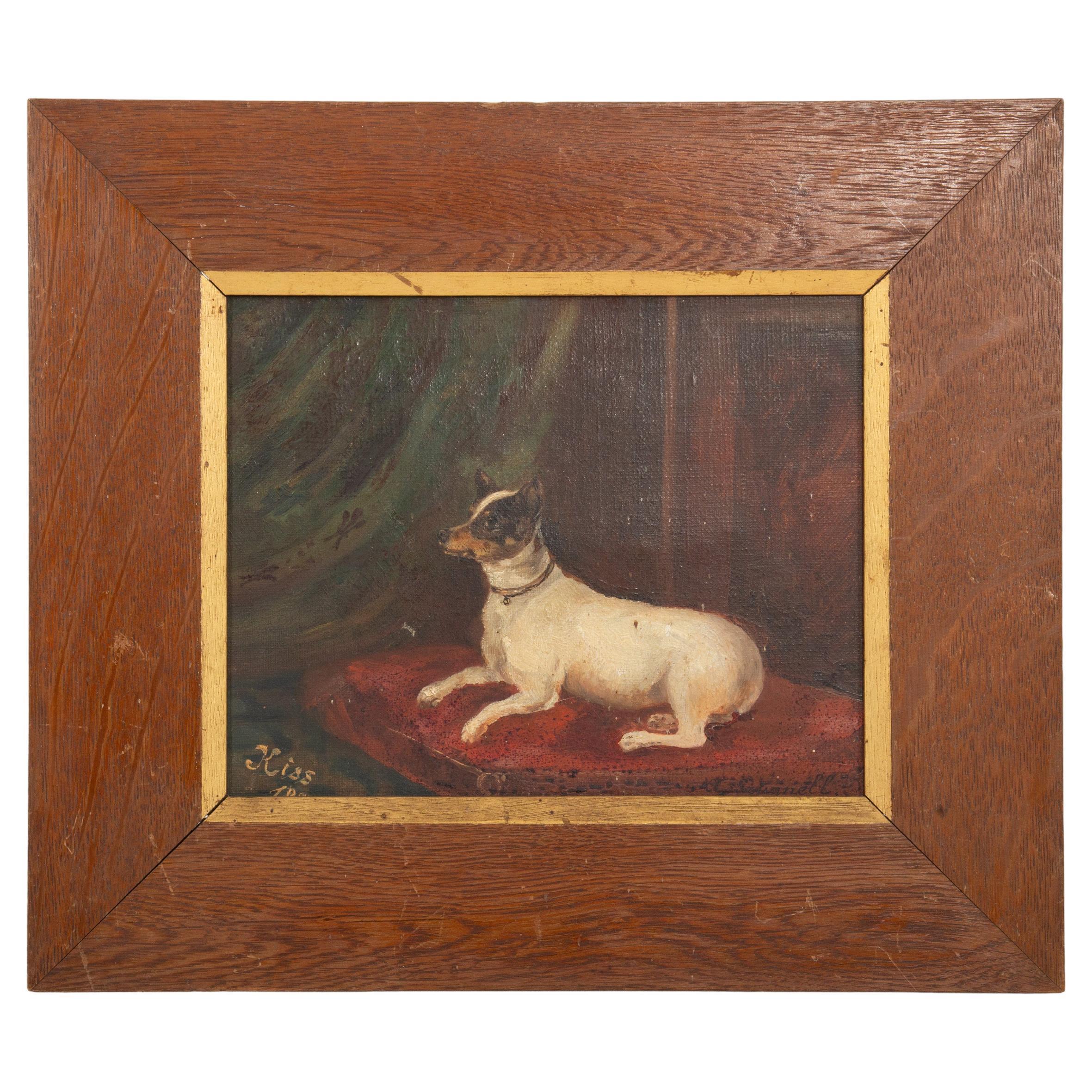 Waiting for Treats: Portrait of "Kiss" the Dog 1890 For Sale