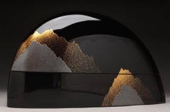 Wajima Lacquer Box with Kōrin-style Makie Design by Enoki Kei (b. 1949)