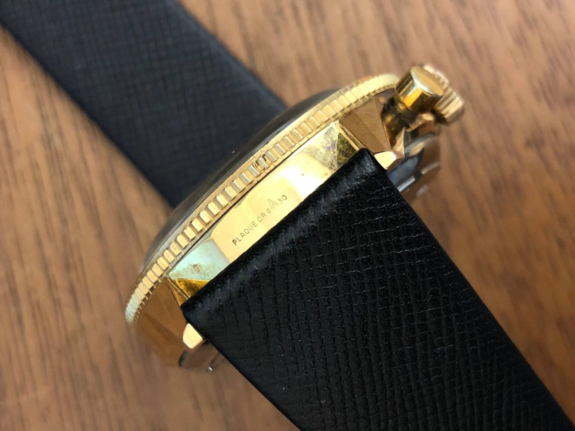 Wakmann Gigandet Gold-Plated Incabloc Chronograph Wristwatch, circa 1960s 2