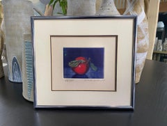 Wako Ito Signed Limited Edition Japanese Mezzotint Fruit Cherry Still Life Print