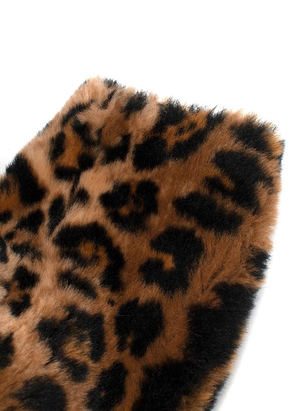 Wako Maria Guilty Parties Faux-Leopard Fur Coat - Size XS In Excellent Condition For Sale In London, GB