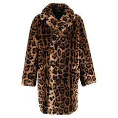 Wako Maria Guilty Parties Faux-Leopard Fur Coat - Size XS