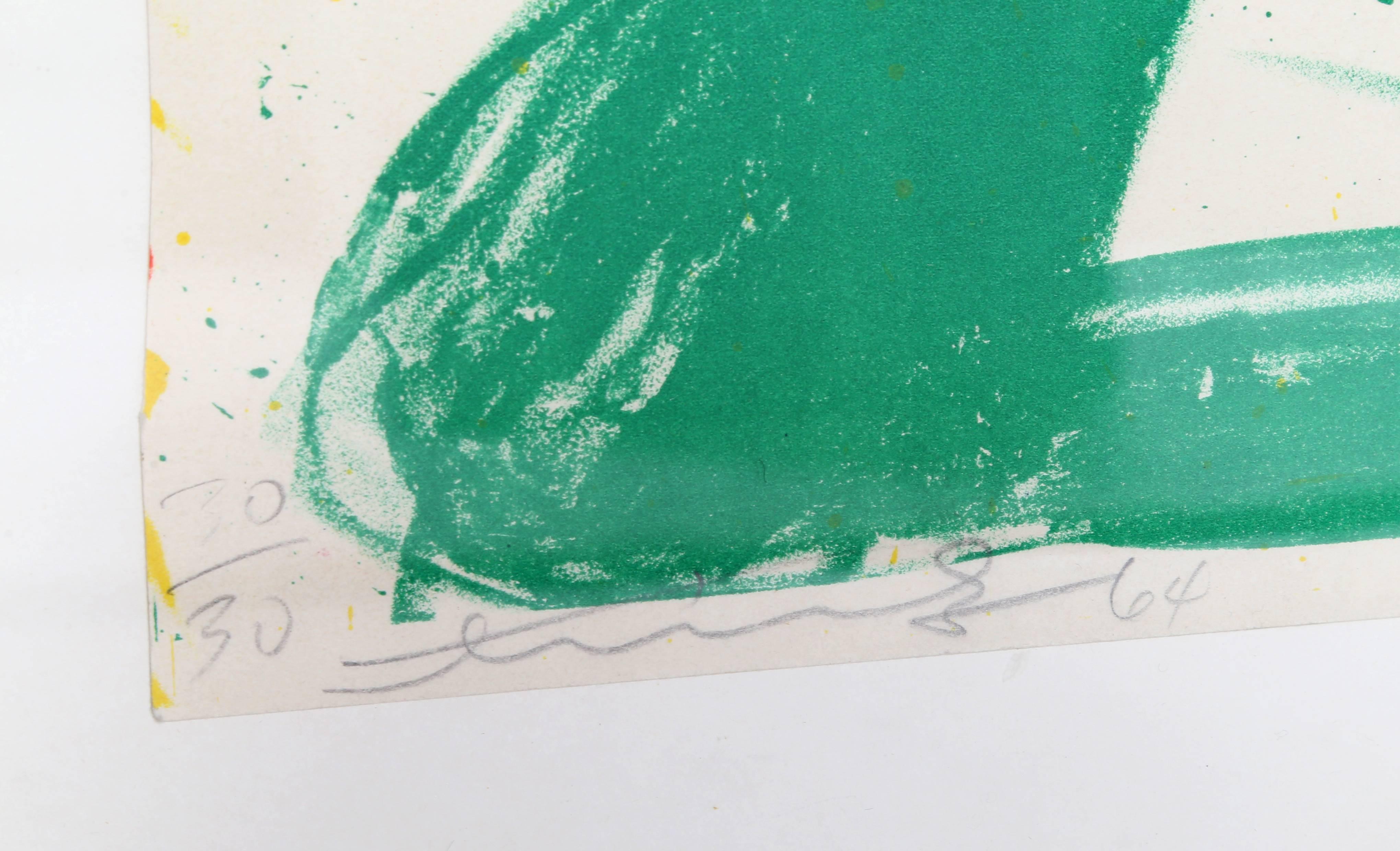 A Pair of Framed Lithographs by Walasse Ting 3