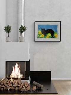 Black Cat 1981 Lithograph on Arches Archival Paper