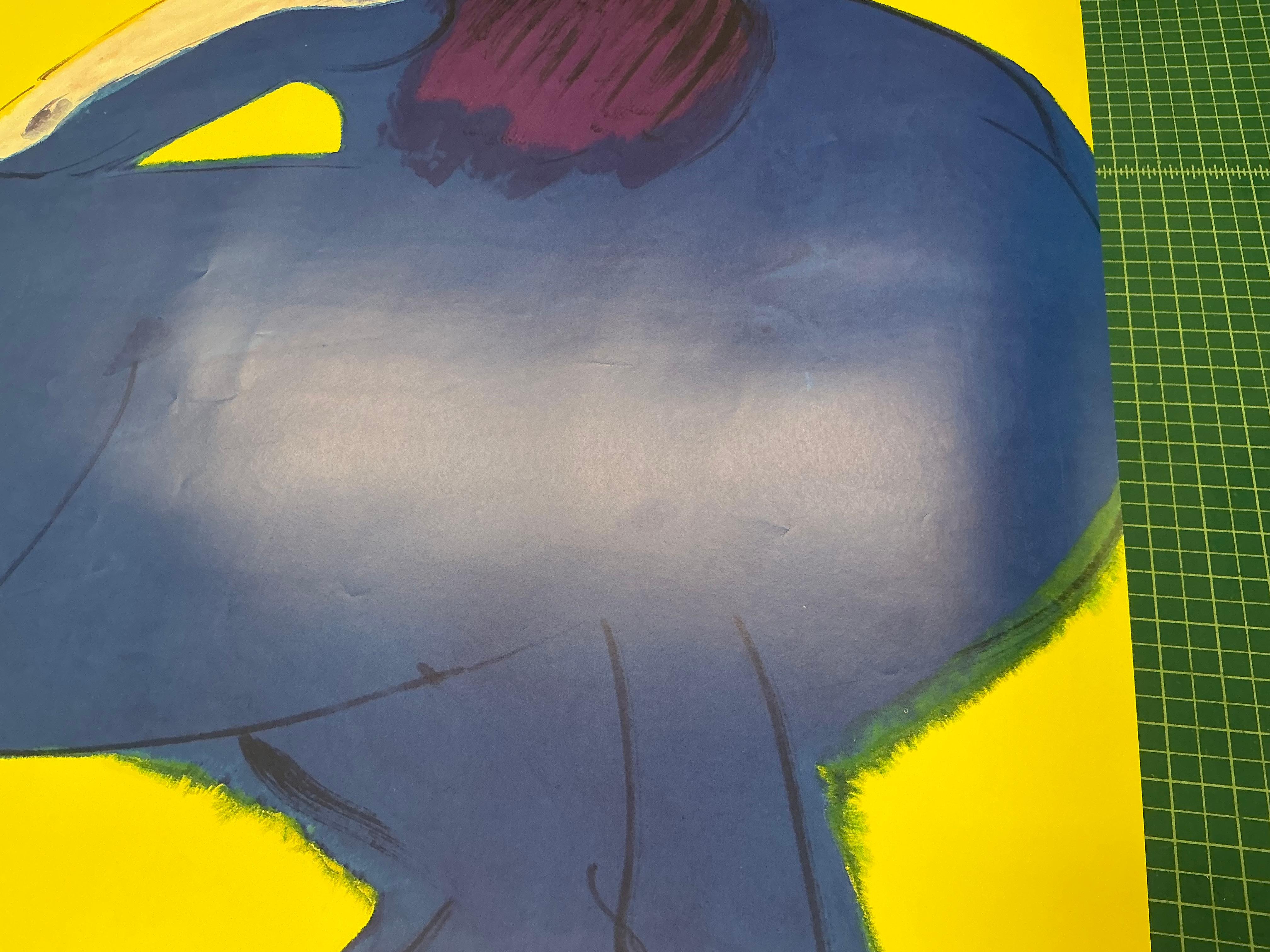 Blue Horse Offset Print by Walasse Ting, Contemporary, 1990
