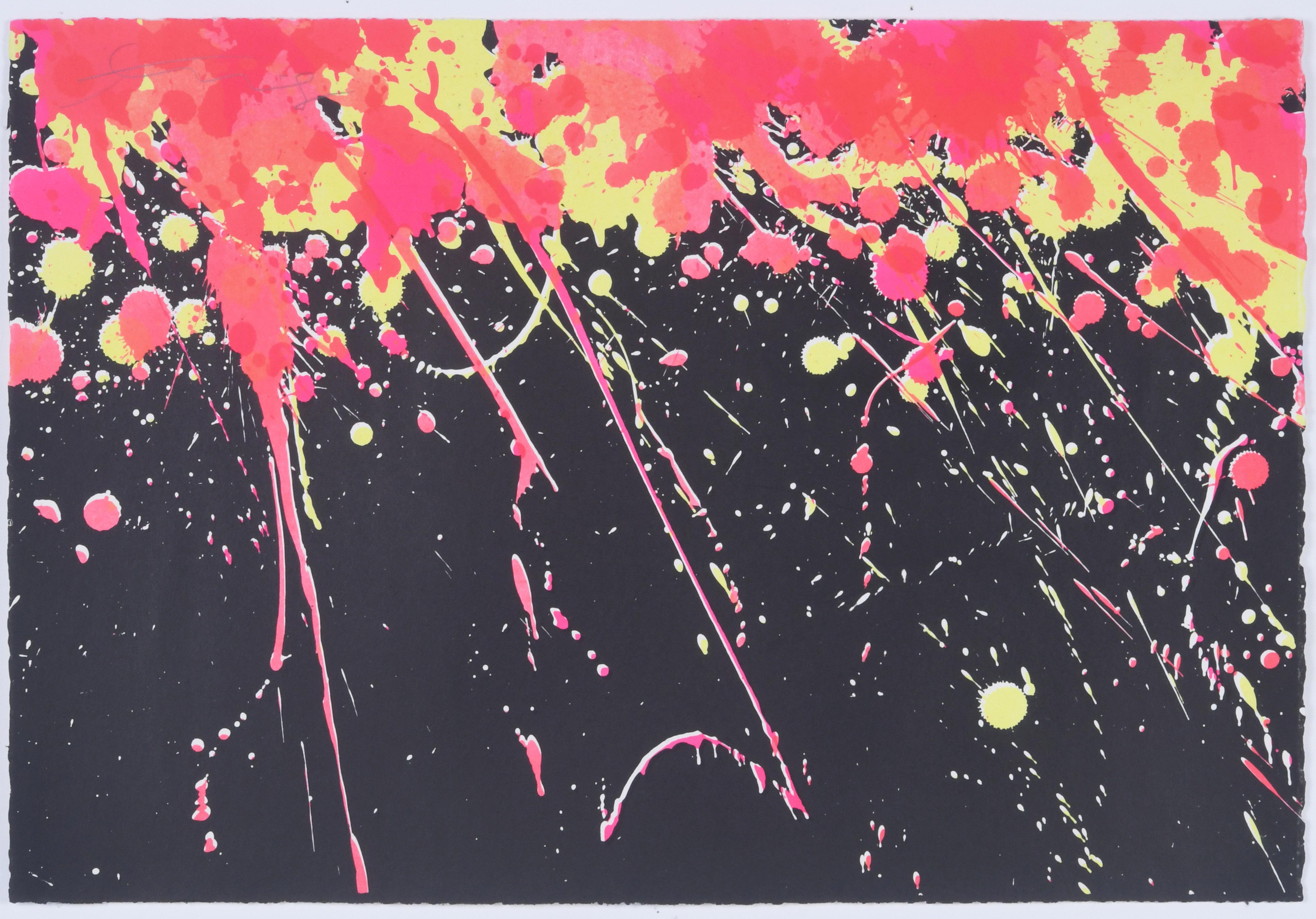 Walasse Ting Abstract Print - Fireworks