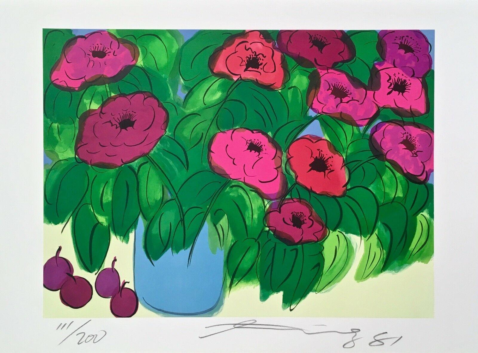 Artist: Walasse Ting (1929-2010)
Title: Flowers
Year: 1981
Edition: 111/200, plus proofs
Medium: Lithograph on Somerset paper
Size: 22 x 30 inches
Condition: Good
Inscription: Signed and numbered by the artist.

WALASSE TING (1929–2010)
