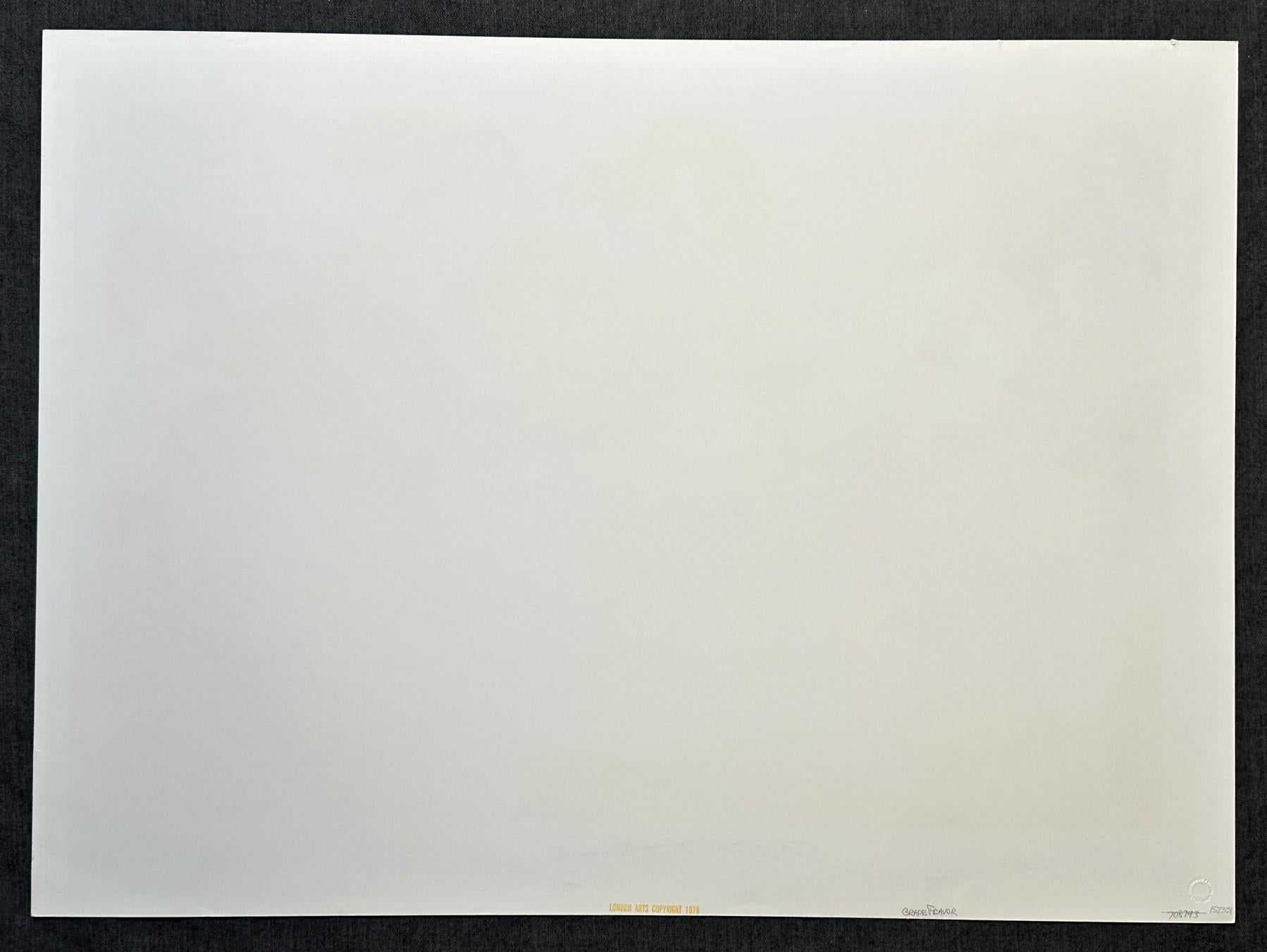 Grape Flavor 1979 Signed Limited Edition Lithograph For Sale 2