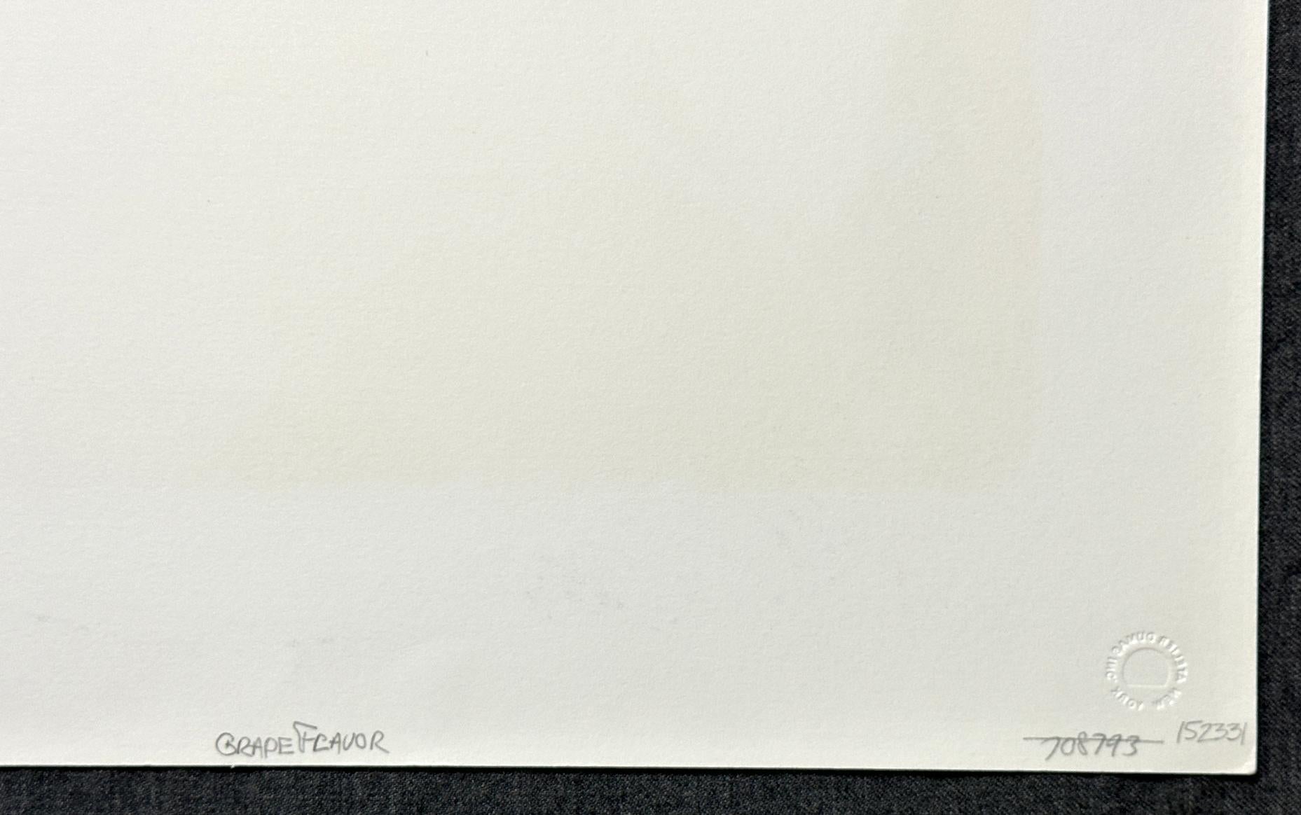 Grape Flavor 1979 Signed Limited Edition Lithograph For Sale 4