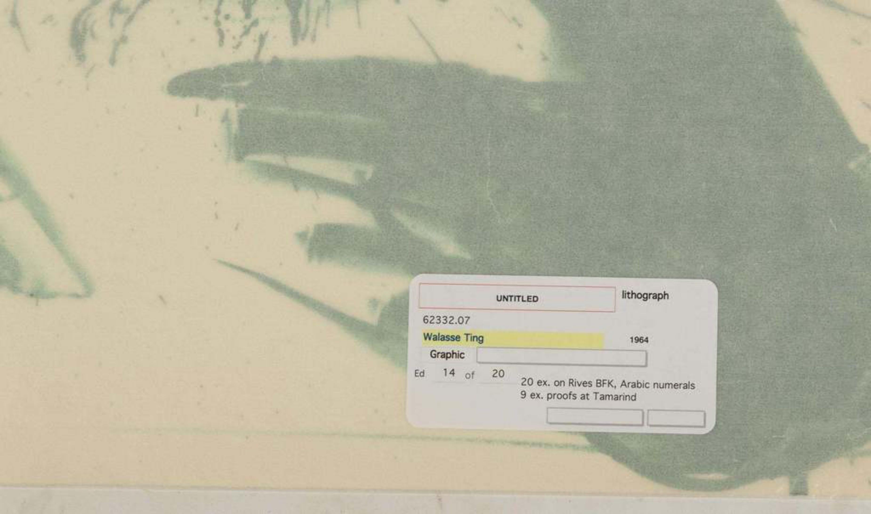 Grüne Bombshell, Hollywood Honeymoon (Abstrakte expressionistische Lithographie, signiert) – Print von Walasse Ting