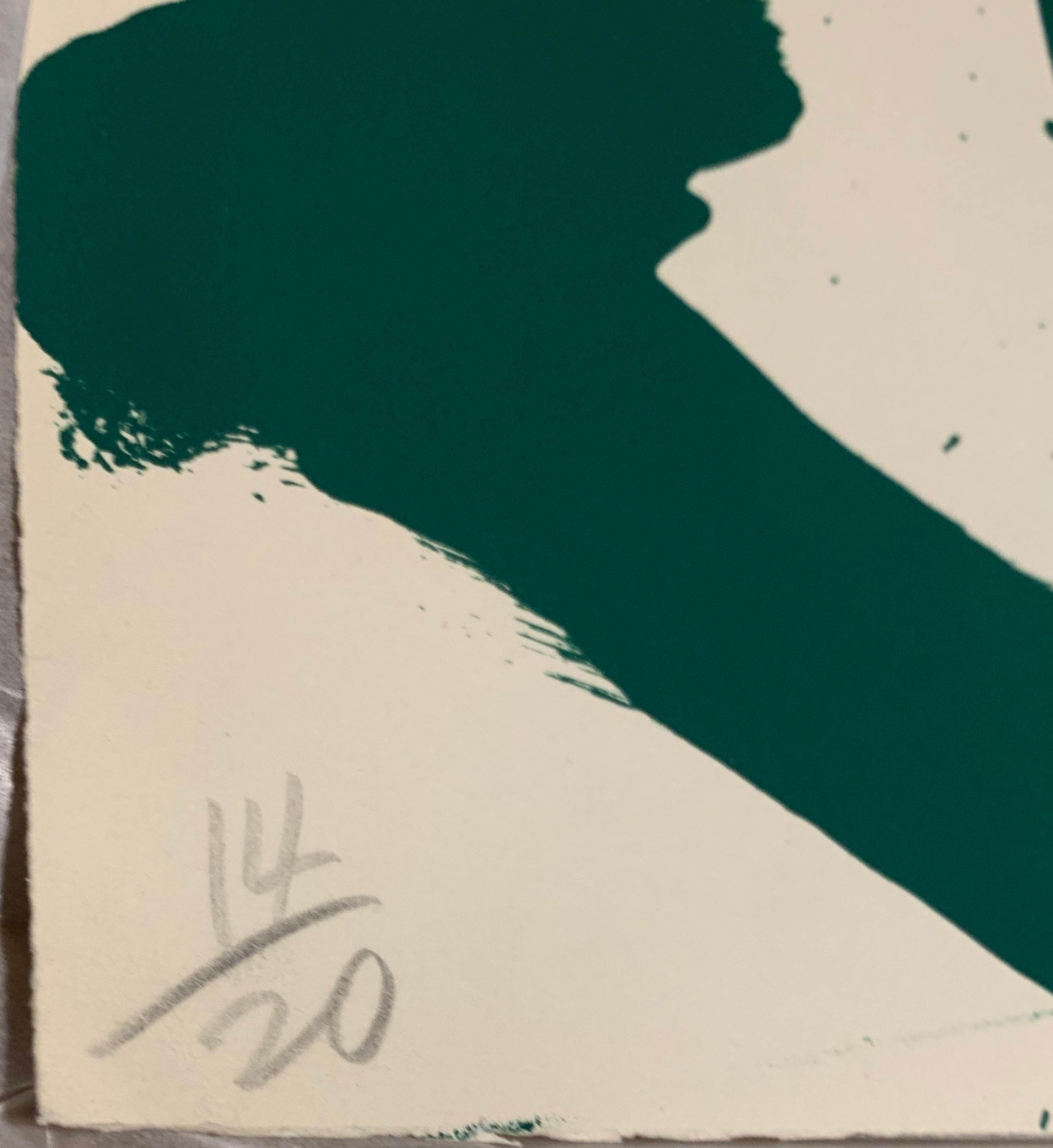 WALASSE TING
Bombe verte, 1964
Lithographie couleur sur papier Rives BFK
28 × 38 pouces
Signée et numérotée 14/20 au crayon graphite au recto.
Publié par : Tamarind Institute, USA
Non encadré
Provenance : Anderson Gallery, Buffalo, New York. David