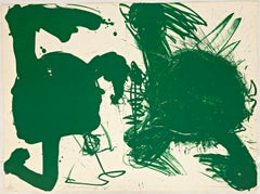 Retro Green Bombshell, Hollywood Honeymoon (Abstract Expressionist Lithograph Signed)