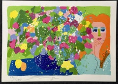 Lady with Vase 1979 Signed Limited Edition Lithograph