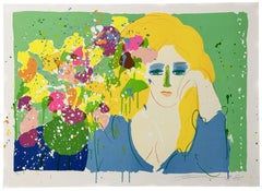  Lady with Vase 1981 Signed Limited Edition Lithograph