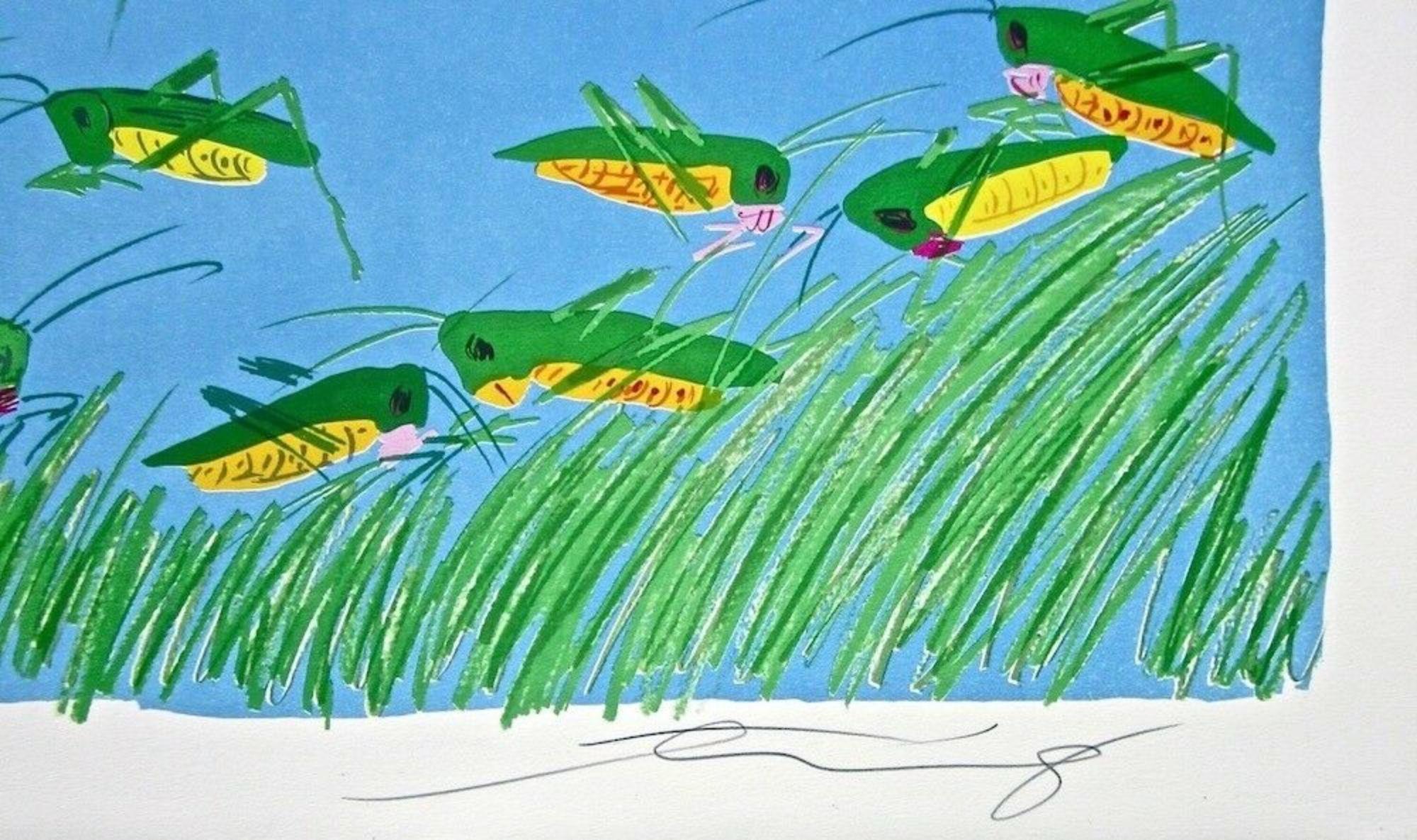 Lucky Grasshoppers, Limited Edition Lithograph, Walasse Ting 1